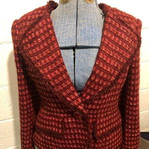 Size to Tory Burch tweed blazer